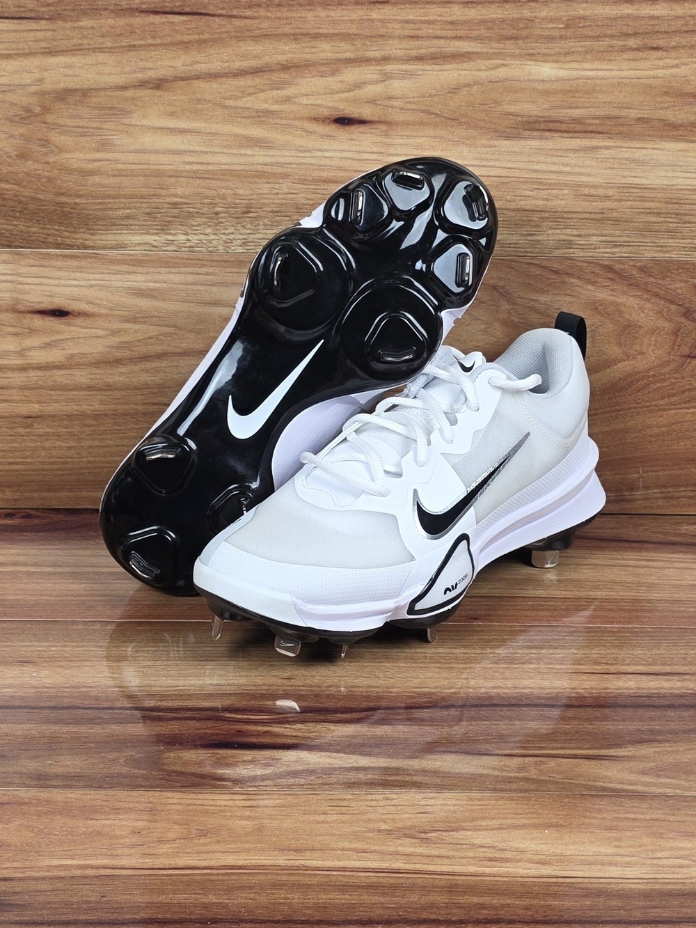 Nike Force Zoom Trout 9 Pro Metal Baseball Cleats Platinum FB2907-102 Men's Sz 7
